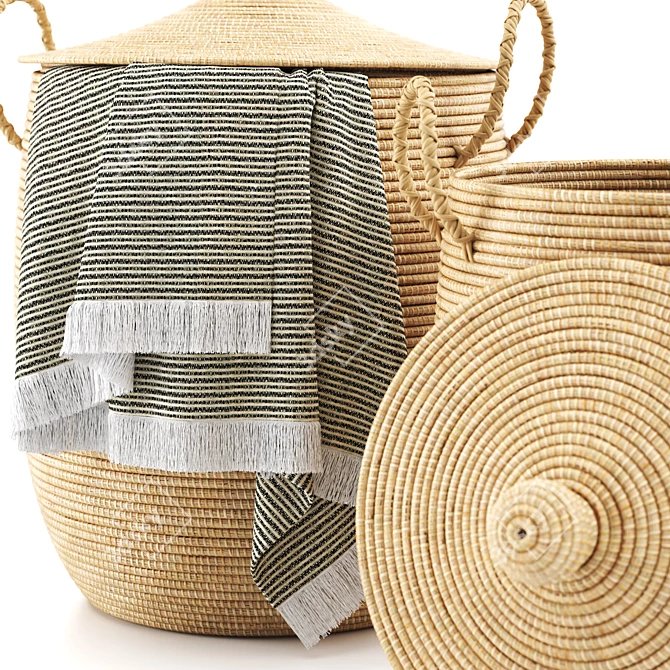 Handcrafted Market Style La Jolla Baskets 3D model image 5