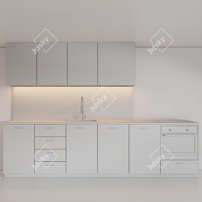 - Modern Kitchen 3D Model with PBR Textures 3D model image 6