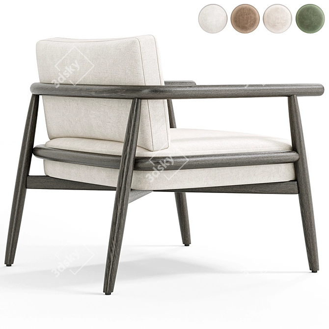 Elegant Teresa Armchair Design 3D model image 2