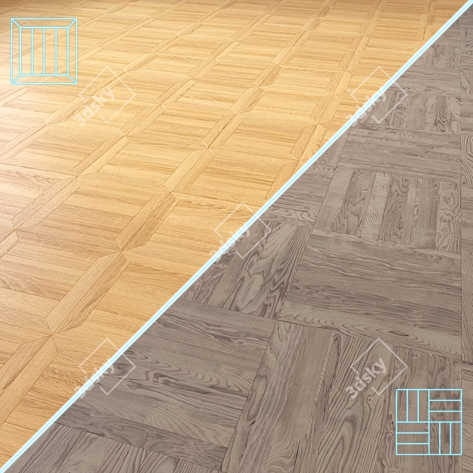 High-Quality 3D Wooden Flooring Model 3D model image 1