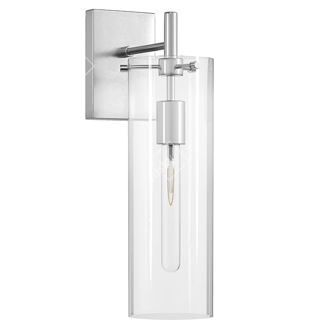 Polished Nickel Wall Sconce 3D model image 1