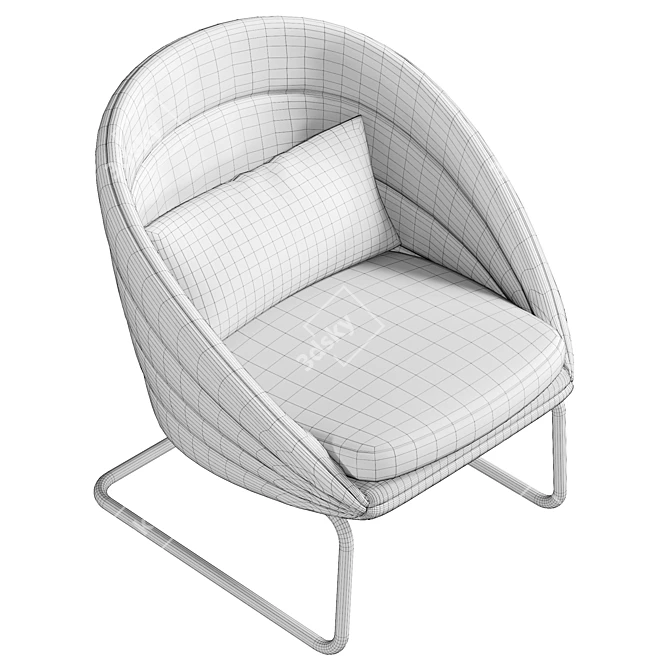 Luxury 3D Armchair Model UV Unwrapped 3D model image 6