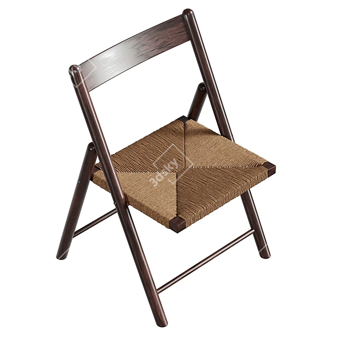 Minimalist Espresso Tala Chair 3D model image 5