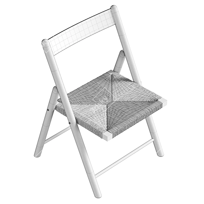 Minimalist Espresso Tala Chair 3D model image 6