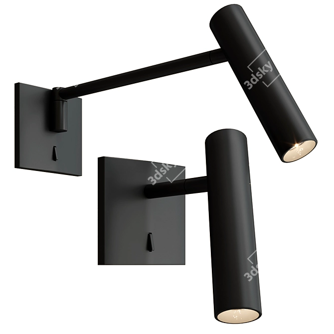 Adjustable Aluminium LED Wall Lamp 3D model image 6