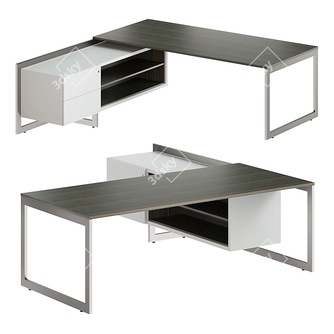 Forma5 Vektor Executive Desk 3D model image 2