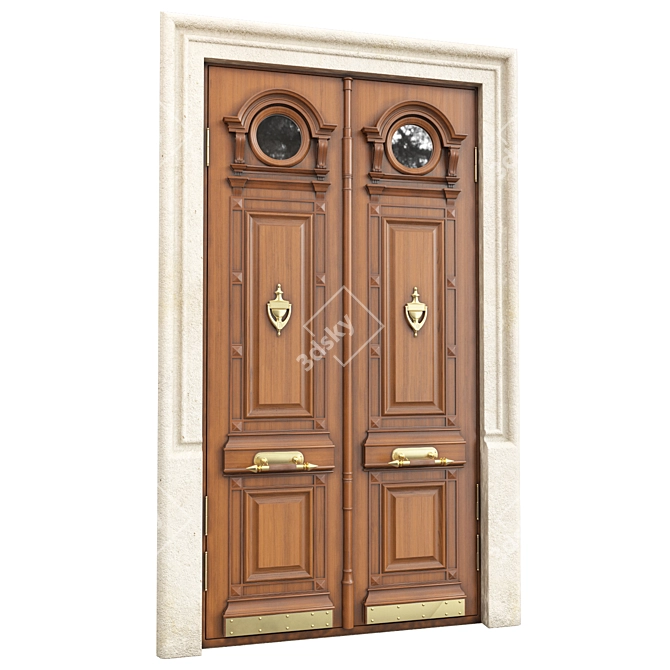 Classic Door 3D Max Model 3D model image 5