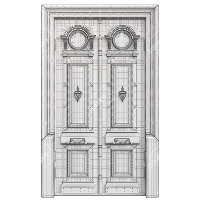 Classic Door 3D Max Model 3D model image 6