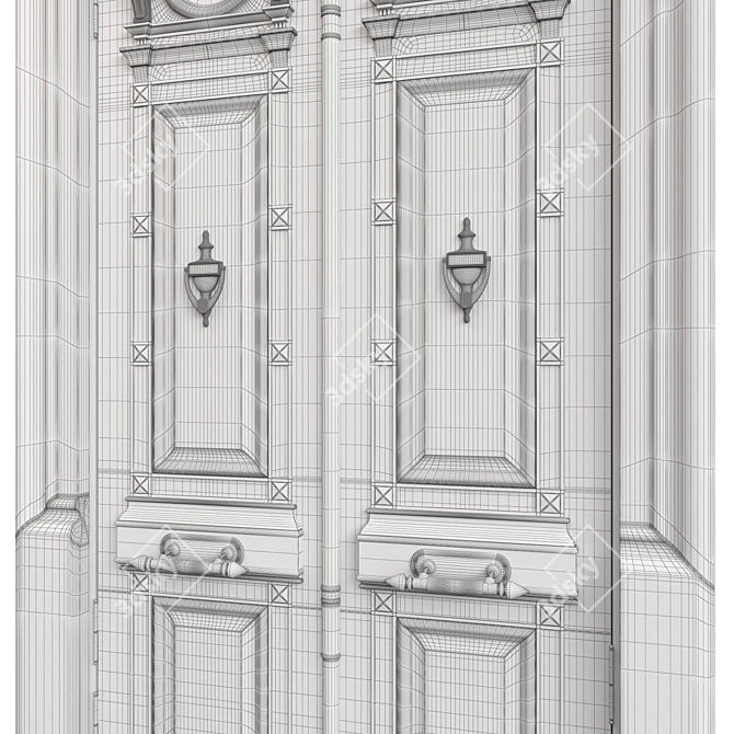 Classic Door 3D Max Model 3D model image 7