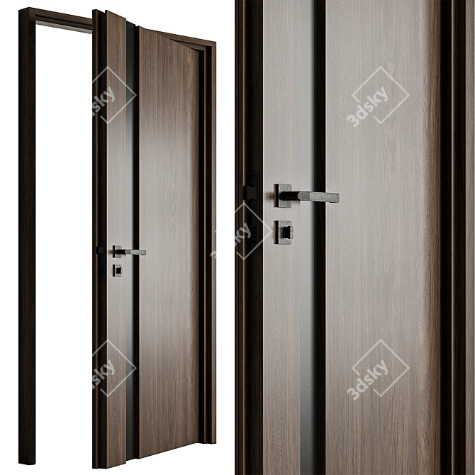  Stylish Door Set 97 3D model image 2