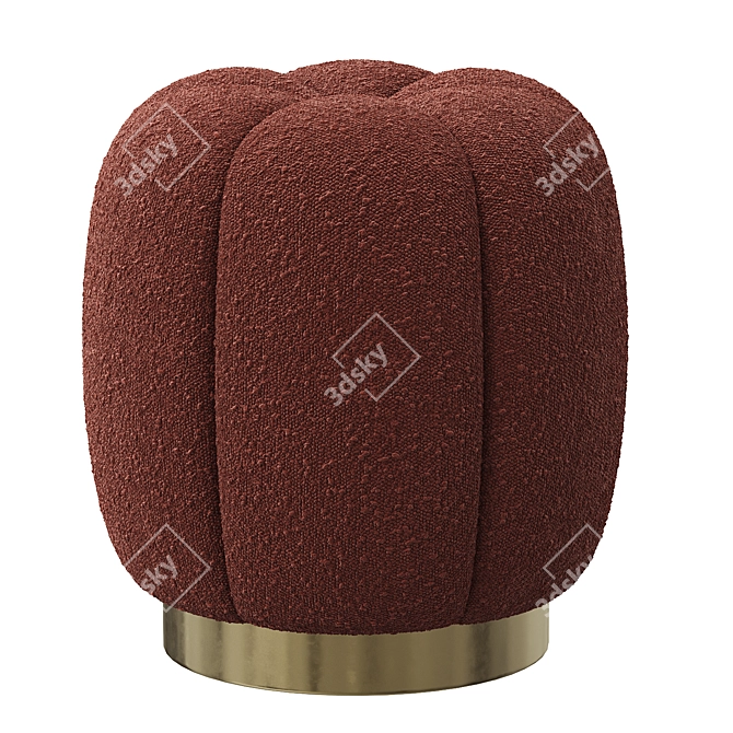 Eichholtz Orchanic Boucle Stool Ruby 3D model image 1