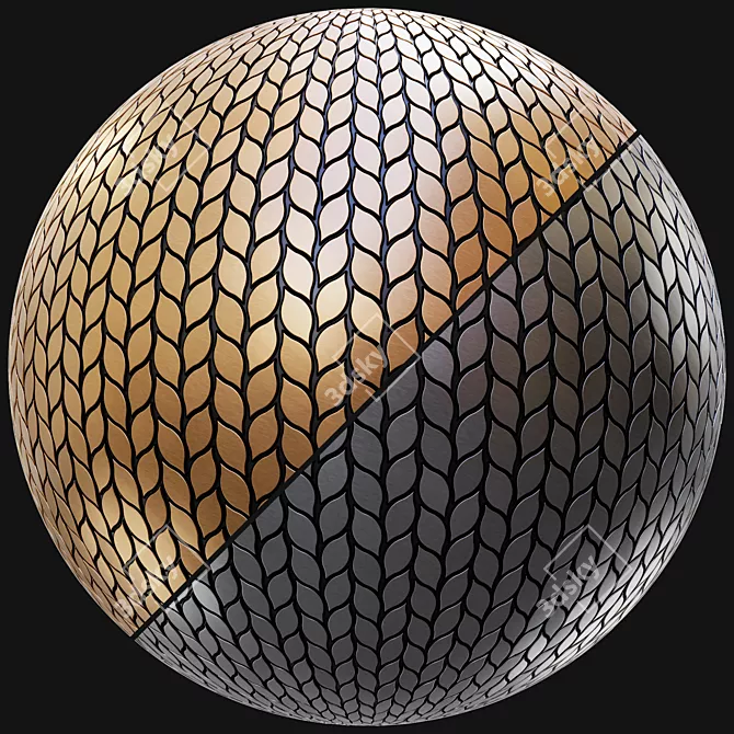 Metallic Mosaic Tile Seamless Textures 3D model image 5