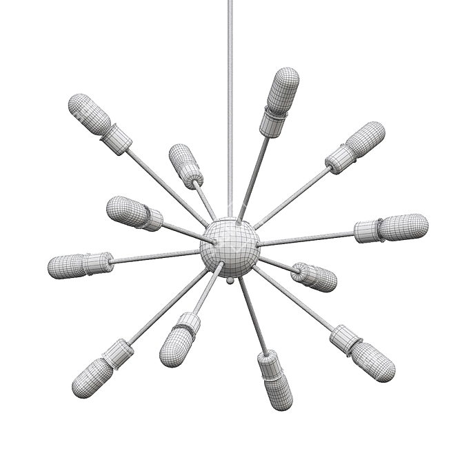 Satellite 12 Pendant Chandelier 3D model image 3