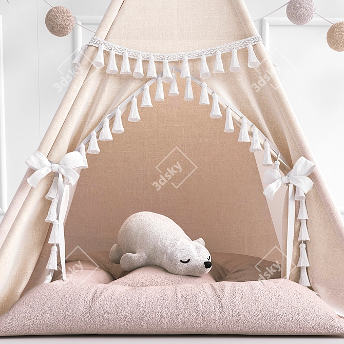 Kids Room Furniture & Decor 3D model image 3