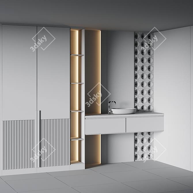 Bathroom Furniture 3D Model Set 3D model image 5