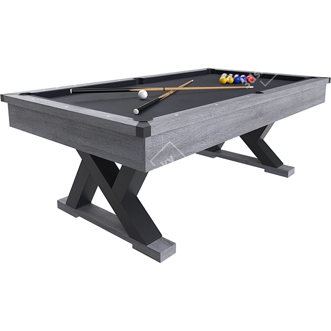 Modern American Legend Pool Table 3D model image 2