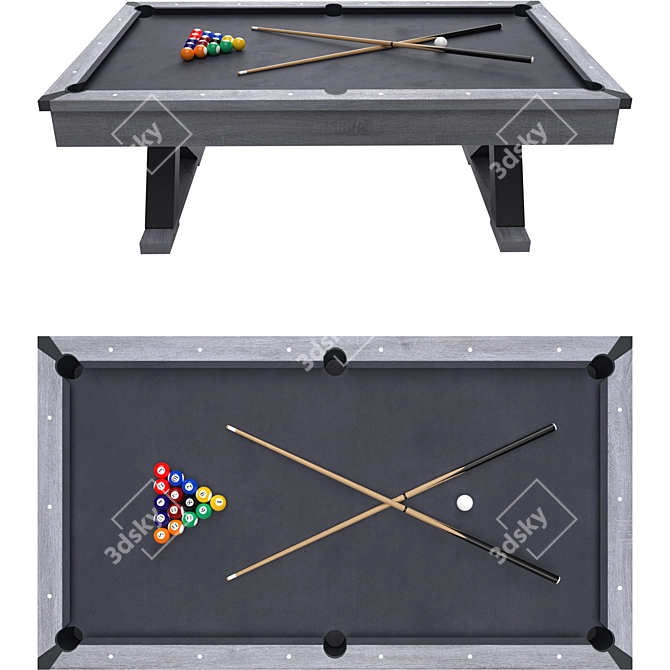 Modern American Legend Pool Table 3D model image 3