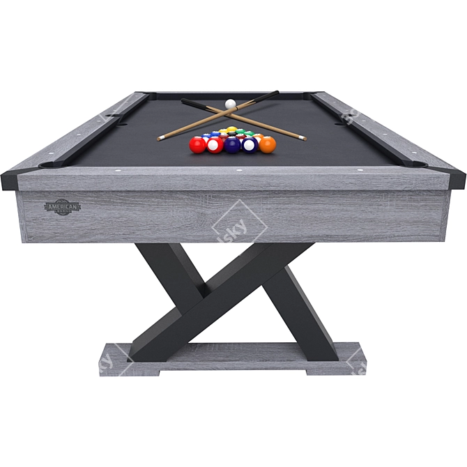 Modern American Legend Pool Table 3D model image 4