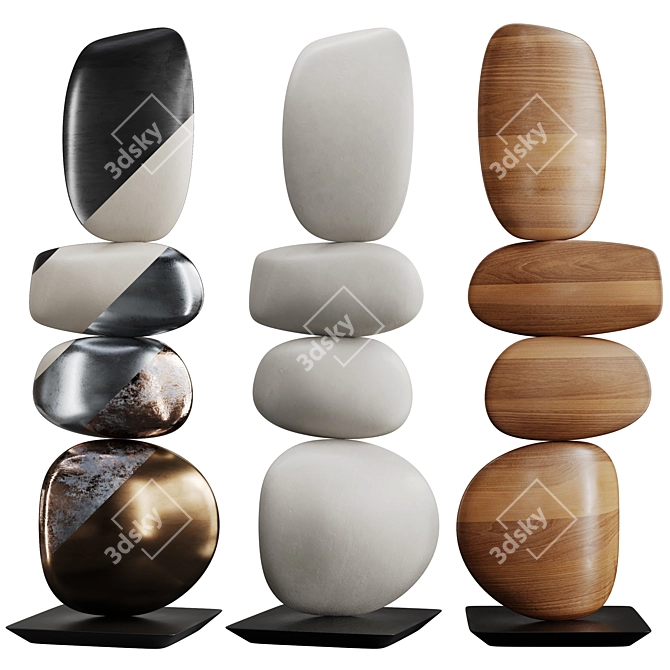 Modern Totem Sculpture for Interiors 3D model image 1