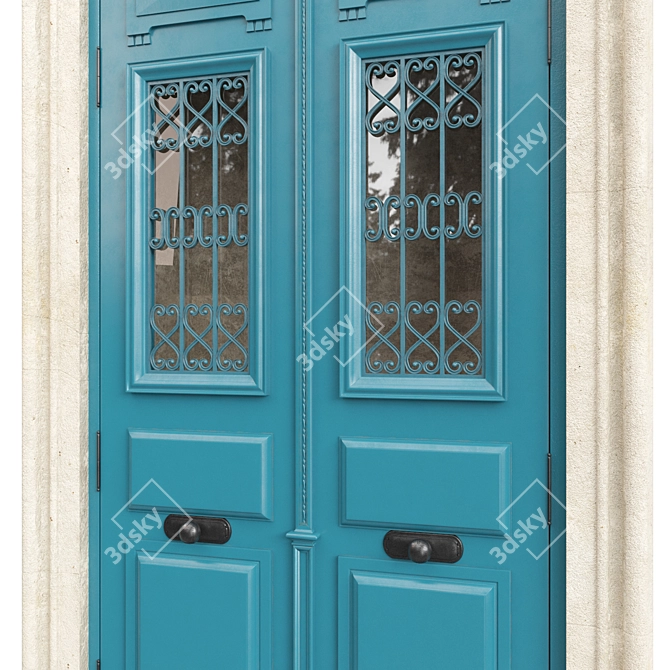 Classic Tempera 3D Max Door 3D model image 3