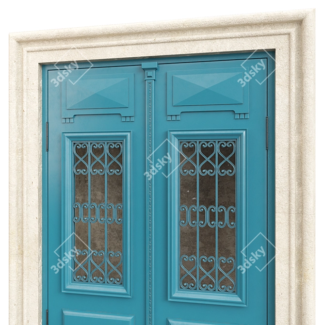 Classic Tempera 3D Max Door 3D model image 4