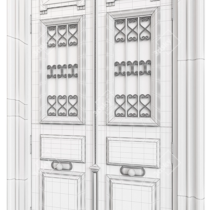 Classic Tempera 3D Max Door 3D model image 7