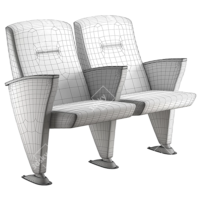 Eidos Side Evo Auditorium Armchair 3D model image 6