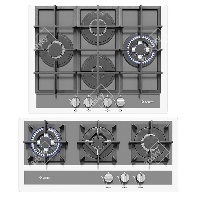 Modern Gefest Kitchen Appliance Set 3D model image 4