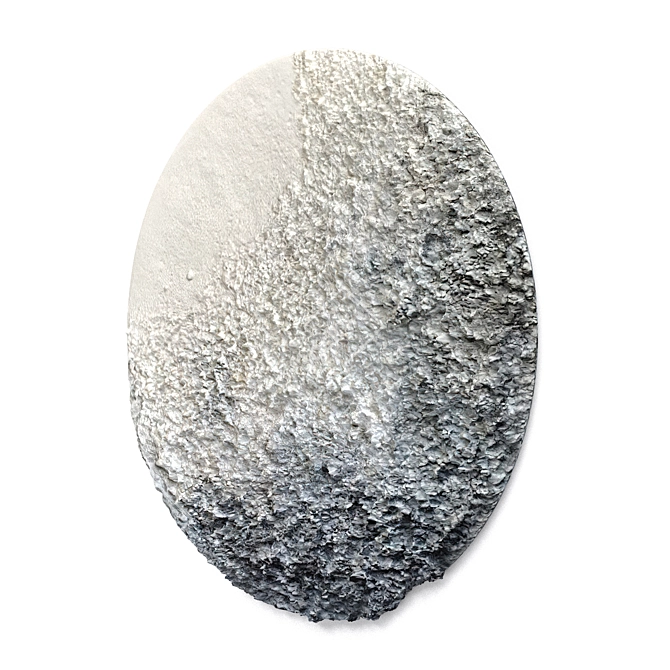 Moonlit Plaster Art Sculpture 3D model image 3