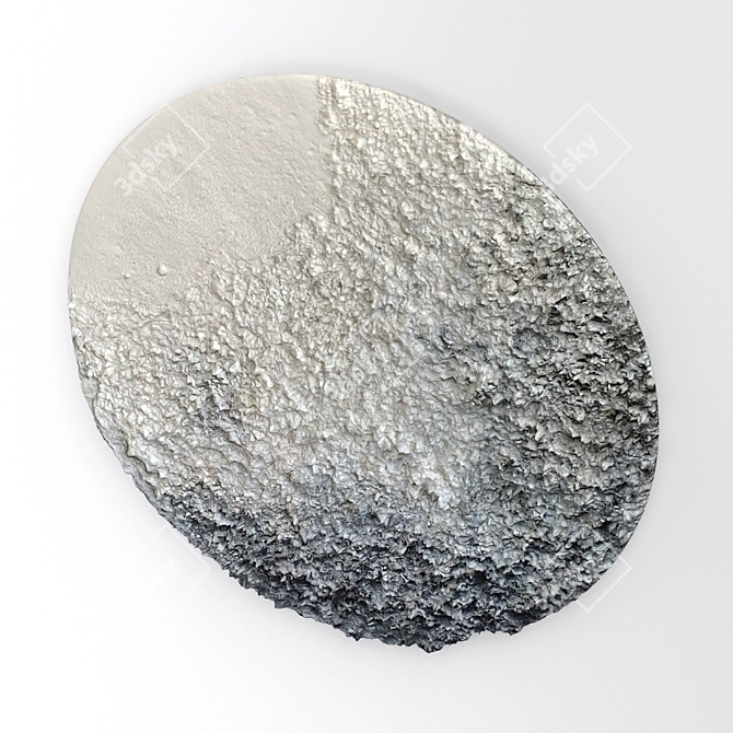 Moonlit Plaster Art Sculpture 3D model image 5