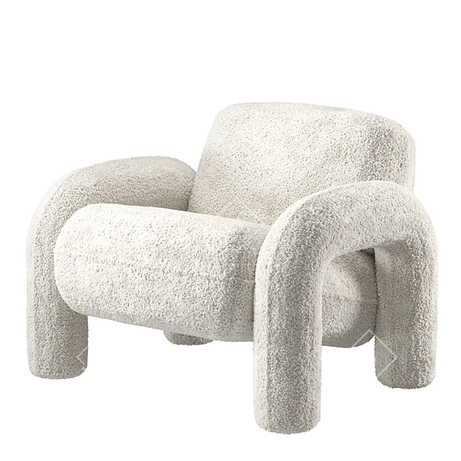 BUBO Armchair: Exceptional Comfort & Style 3D model image 1