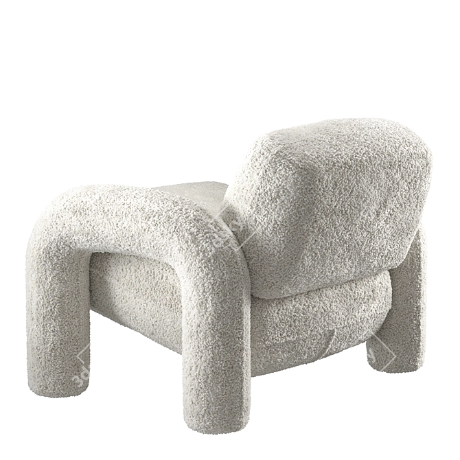 BUBO Armchair: Exceptional Comfort & Style 3D model image 4