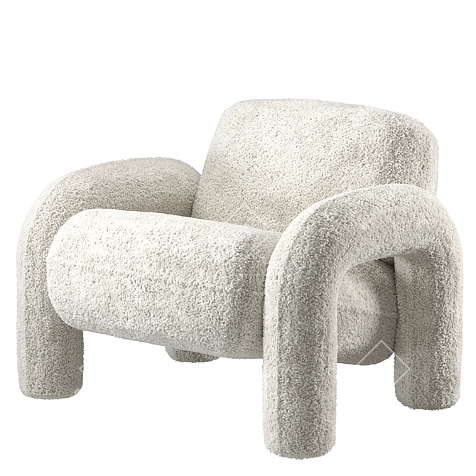 BUBO Armchair: Exceptional Comfort & Style 3D model image 7