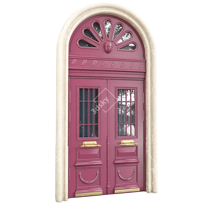 Classic Door 3D Max Modeling 3D model image 5