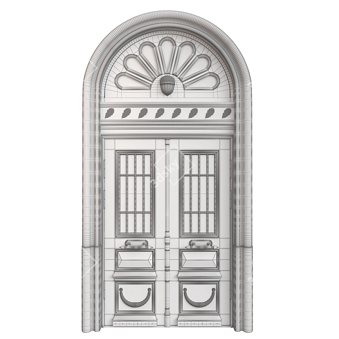 Classic Door 3D Max Modeling 3D model image 6