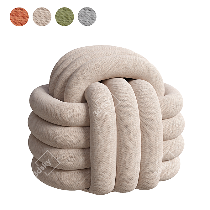 KNOT PUFAS Pouf Ottoman 3D model image 1