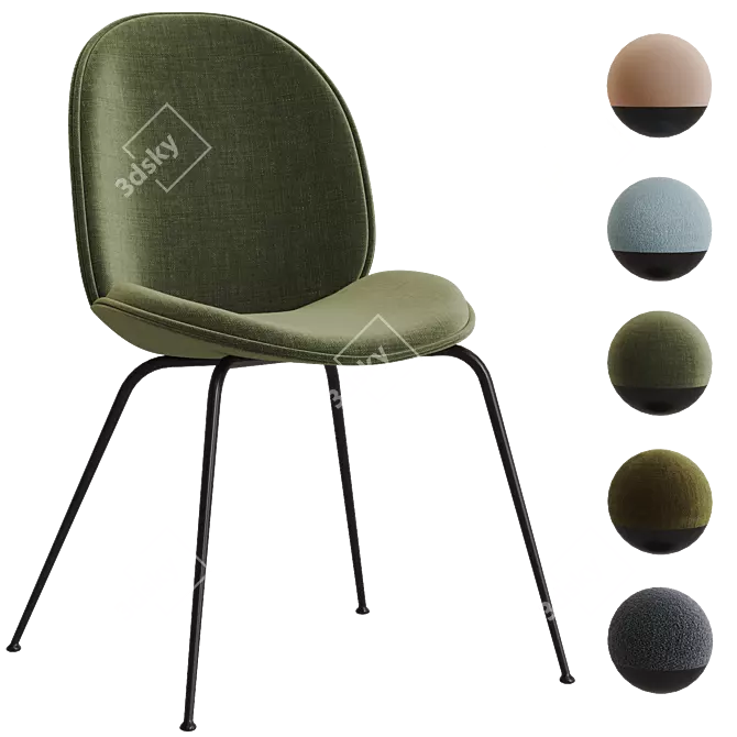 GUBI Beetle Dining Chair Variants 3D model image 3