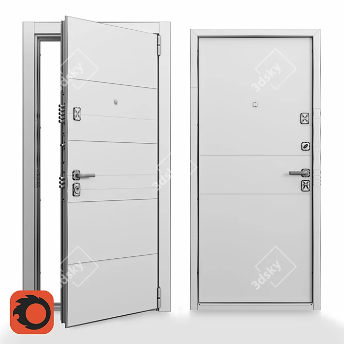 PRO Urban Security Door 3D model image 3