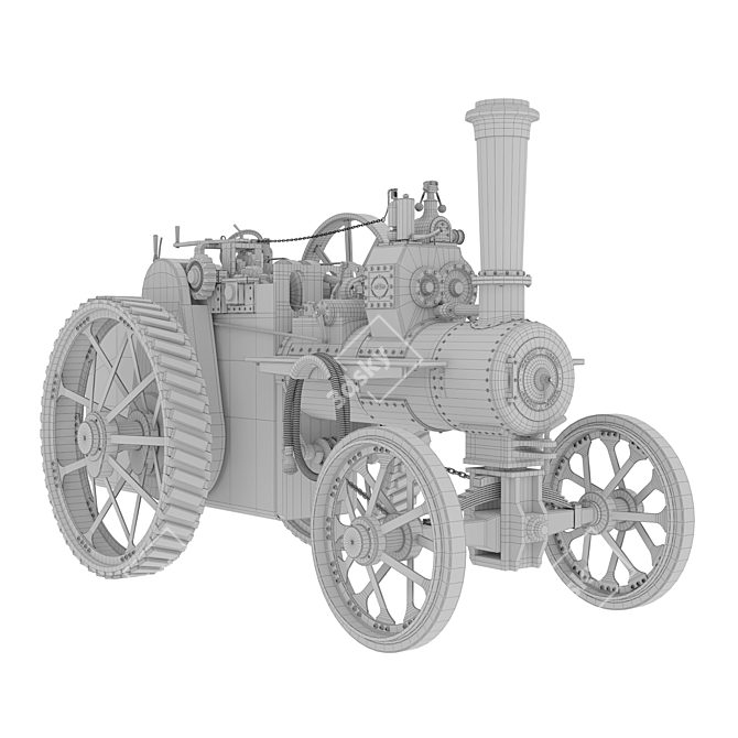 SteamCar Kit, DIY Model - Wood/Metal Construction 3D model image 7