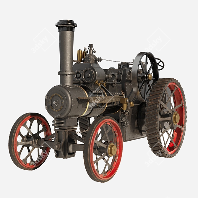 SteamCar Kit, DIY Model - Wood/Metal Construction 3D model image 8