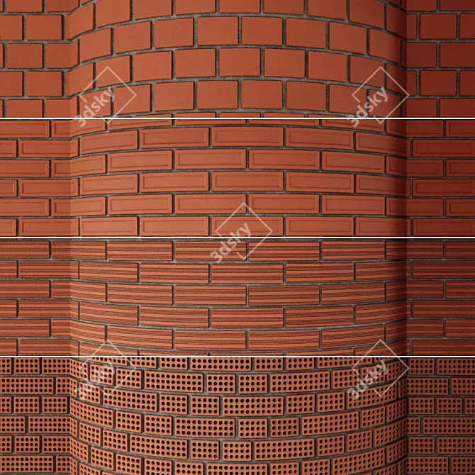 Brick Seamless Texture Pack 004 3D model image 1