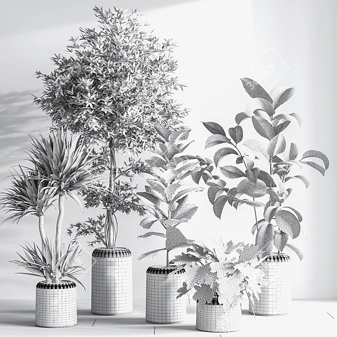 Modern Indoor Plant Set 051 3D model image 7