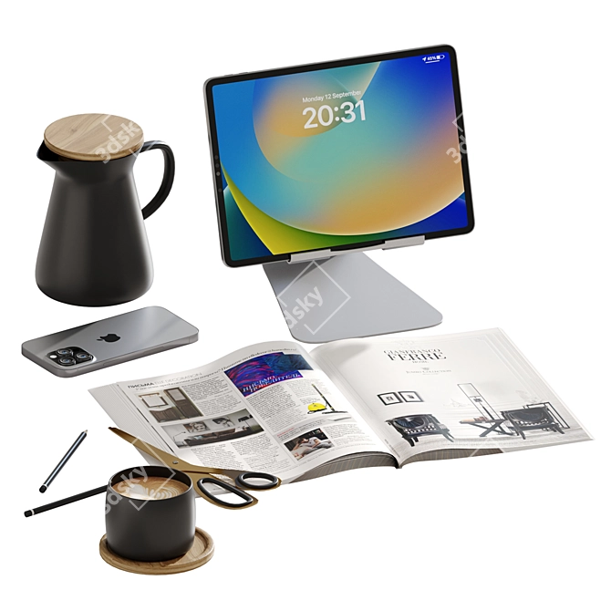 Apple Desk Set Bundle 3D model image 4