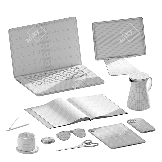 Apple Desk Set Bundle 3D model image 5