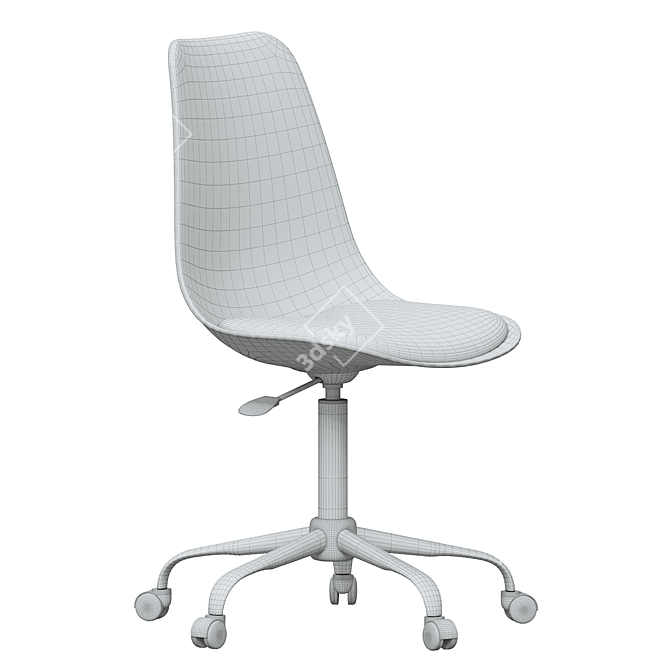 Harland Swivel Task Chair, Height-Adjustable 3D model image 4