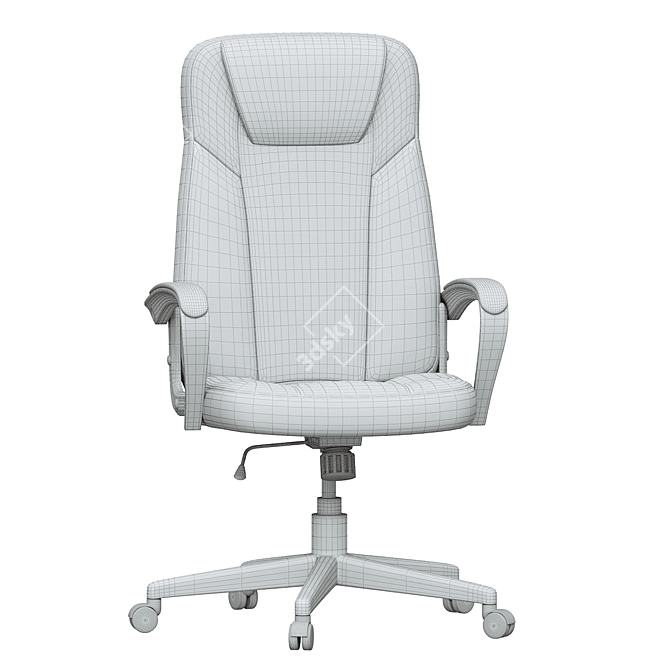 Ergonomic Heald Faux Leather Chair 3D model image 4