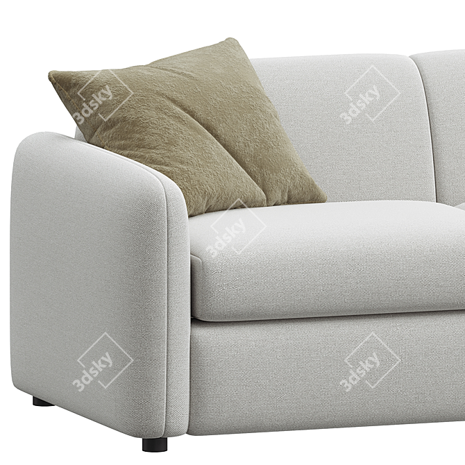 Elegant Lilia Storage Sofa 3D model image 2