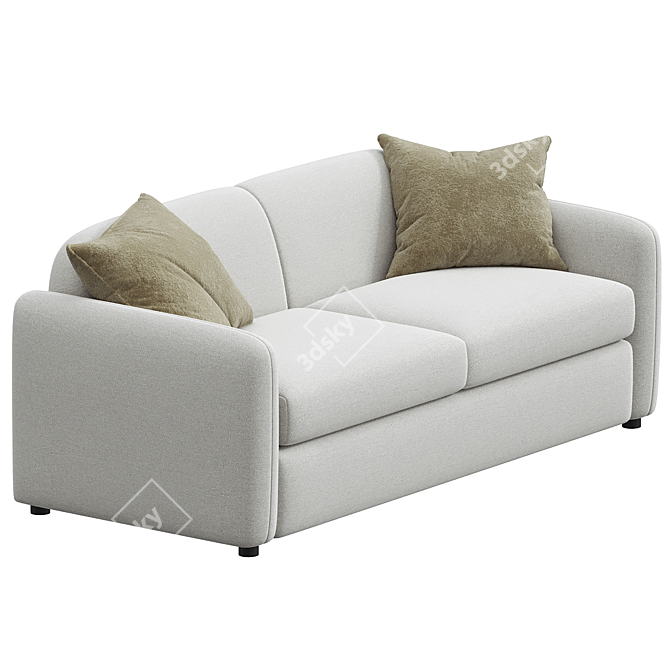 Elegant Lilia Storage Sofa 3D model image 3