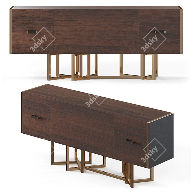 Sleek Hancock Sideboard Design 3D model image 1