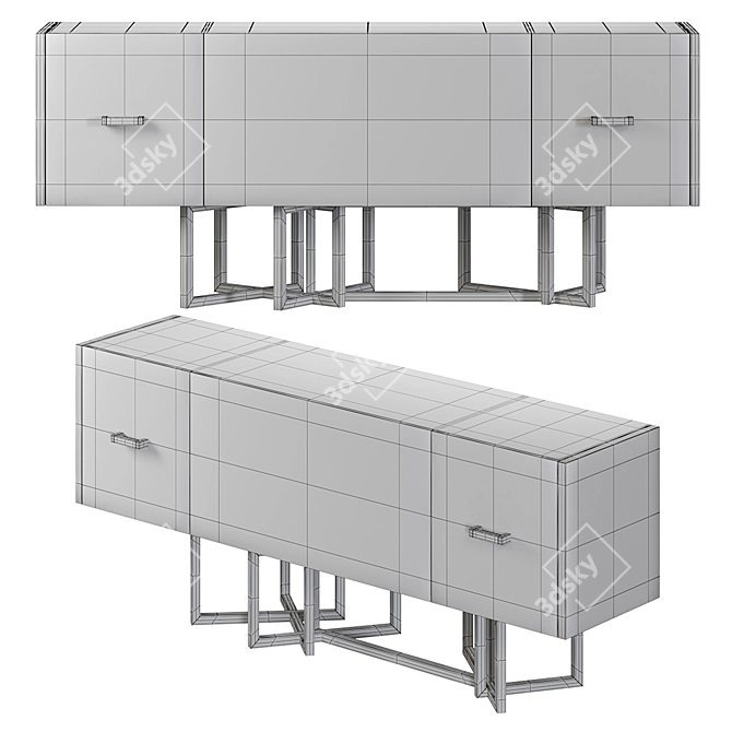 Sleek Hancock Sideboard Design 3D model image 2